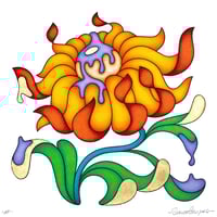 Jazz Flower art print - hand embellished AP #2