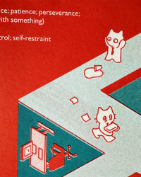 Image 4 of Gaman suru, Salary Cat!  Riso Print