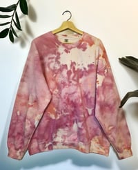 Image 1 of Ice dye Sweatshirt Baby Pink