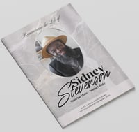 Image 1 of 8 Page Funeral Program Template | Grey Marble | Fully Editable Canva