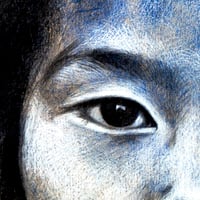 Image 3 of Tirage sur papier d'art - "Garçon birman à la capuche bleue" - Birmanie - 30x30 cm