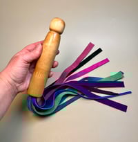 Image 1 of Nyancat inspired rainbow suede flogger