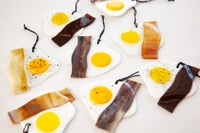 Image 1 of Fused Glass Eggs & Bacon