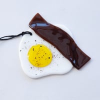 Image 3 of Fused Glass Eggs & Bacon