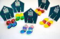 Fused Glass Gummy Worm Earrings