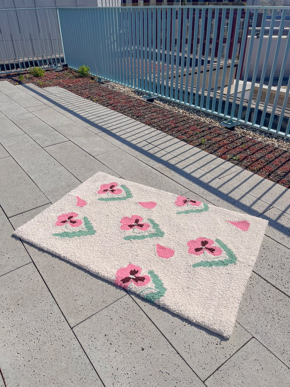 Image of Pink pansy rug 