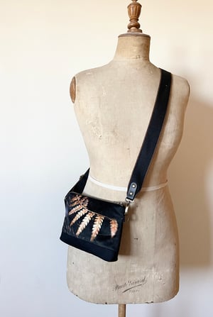 Image of Golden fern, mini velvet crossbody / belt bag