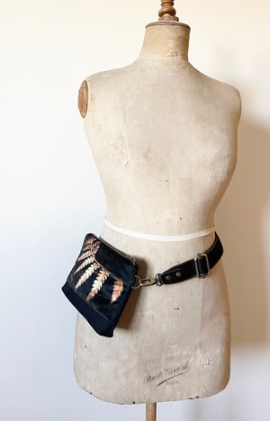 Image of Golden fern, mini velvet crossbody / belt bag