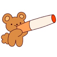 Cigarette Bear Sticker