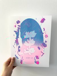 Image 1 of Salary Cat  Riso Print