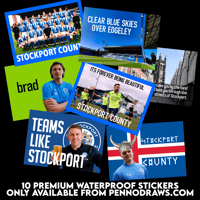 Image 1 of 10 x Stockport County Stickers, Season Two Edition.