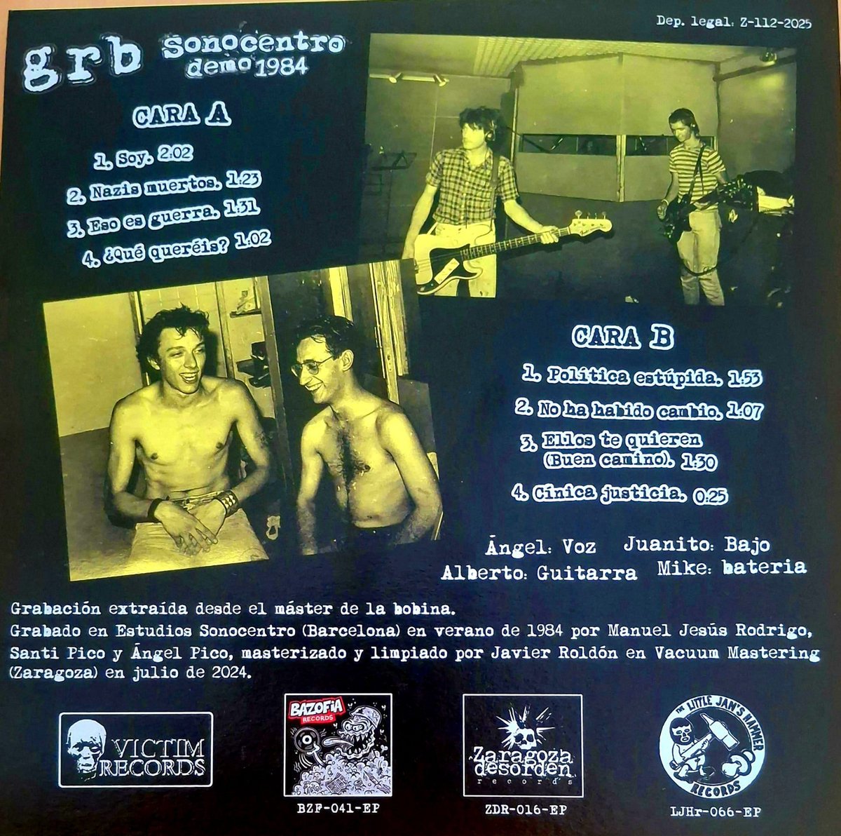 Image of GRB - "Sonocentro Demo 1984 E.P" 7"