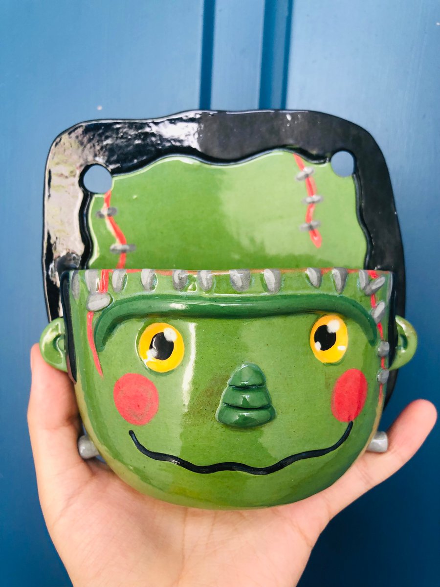 Frankenstein's Monster Planter | Cute and Clay