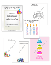 Image 1 of Printable Birthday Journal