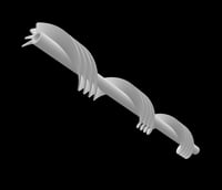 Image 3 of Digital Download: 'Quad Helix 3 wrap' .stl resin 3D printer files! Prints a 3 wrap quad helix insert