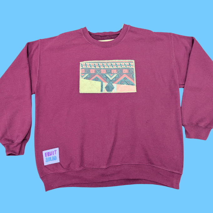 Image of Maroon Aztec Sweatshirt