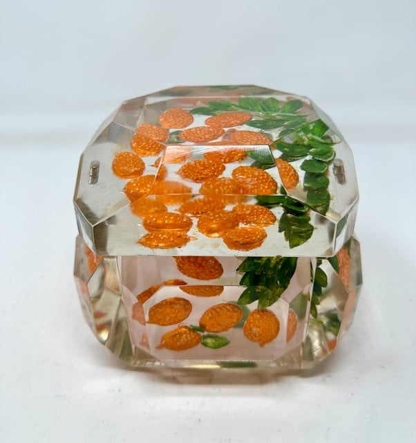 Image of Large Painted Kumquats Box- New Emerald Shape!