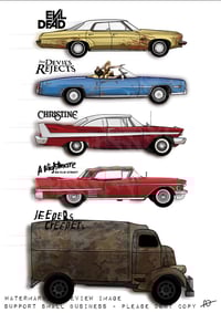 Image 7 of Classic Horror Vehicles Art Print