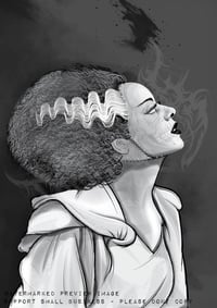 Image 1 of Bride of Frankenstein (Skull Version) Art Print