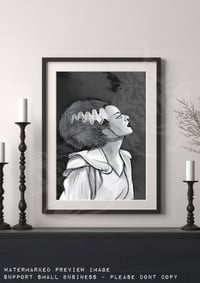 Image 2 of Bride of Frankenstein (Skull Version) Art Print