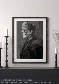Image 2 of Frankenstein's monster (Skull Version) Art Print