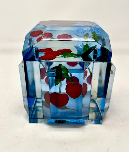 Image of Lucite Box- Painted Cherries Petite- back in stock!