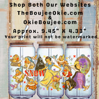 Snow White Double Sided Uv Dtf Wrap    W0731