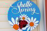 Image 1 of Hello Spring Door Sign