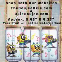 Sponge Bob Double Sided Uv Dtf Wrap   W0621