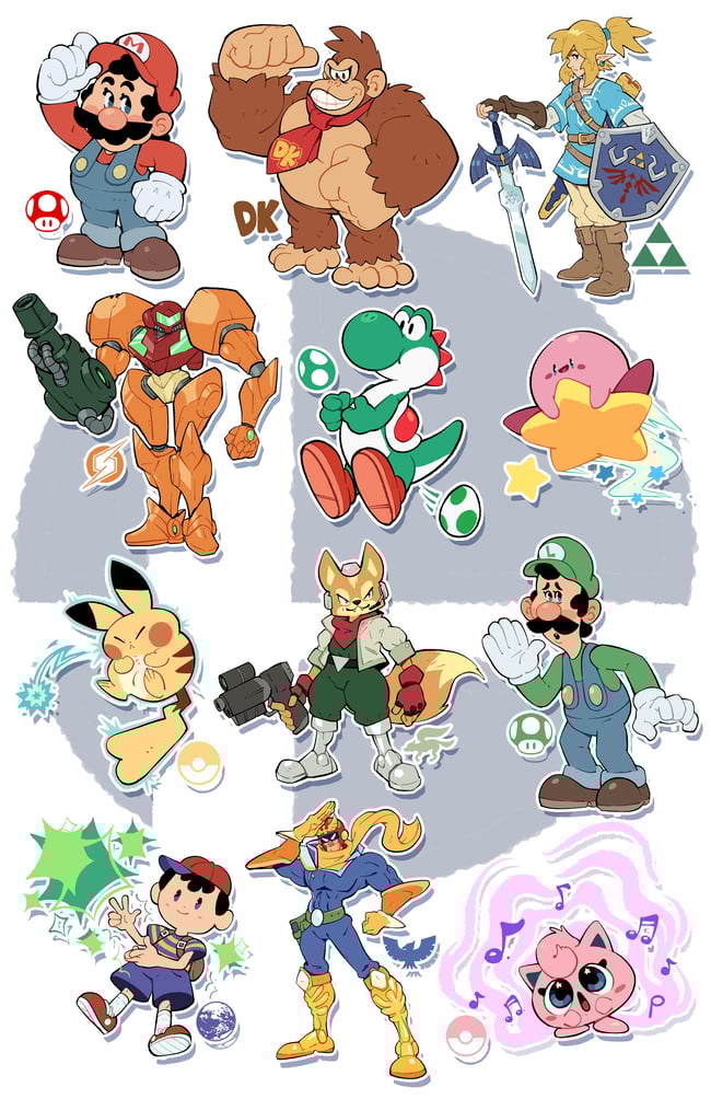 OG Smash roster 11x17 Print