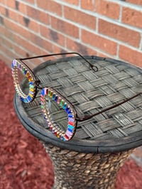 Image 2 of Multi Color Rhinestone Clear Frames