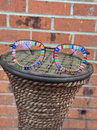 Image 1 of Multi Color Rhinestone Clear Frames