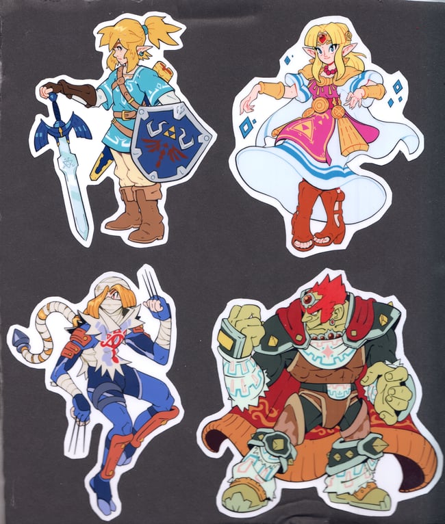 Mario and Zelda Sticker Packs
