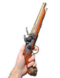 Image 1 of Flintlock pistol gold - BLEMISHED-