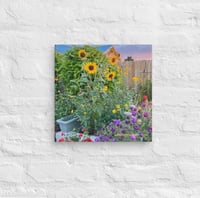 Image 2 of Rainbow Cottage Garden - 12” X 12” Canvas Print