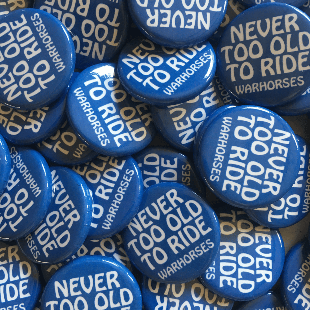 Image of Never Too Old To Ride Button