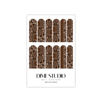 Image 6 of CLASSIC BROWN BANDANA PAISLEY NAIL DECALS