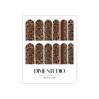 Image 3 of CLASSIC BROWN BANDANA PAISLEY NAIL DECALS