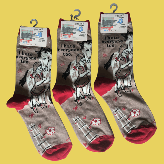 Image of I Hate Everyone Too Crew Socks