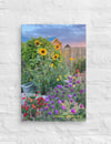 Rainbow Cottage Garden - 8” X 12” Canvas Print 