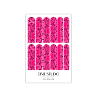 Image 4 of HOT PINK CLASSIC BANDANA PAISLEY NAIL DECALS 