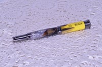 Image 4 of 12 Gauge Over and Under Rollerball Pen, Turkey Feathers With Deer Photo, Gun Metal Finish, #0310