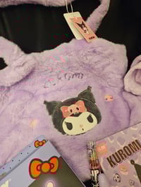 Image 1 of Kuromi Fluffy Shoulder Bag Bundle 
