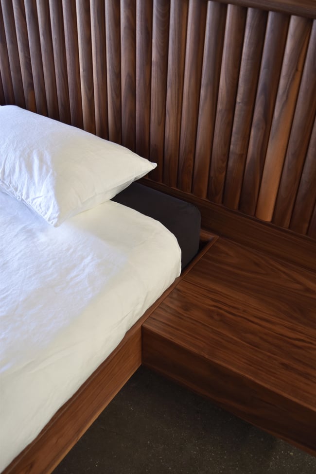 RUPERT FLOATING BED IN AMERICAN WALNUT