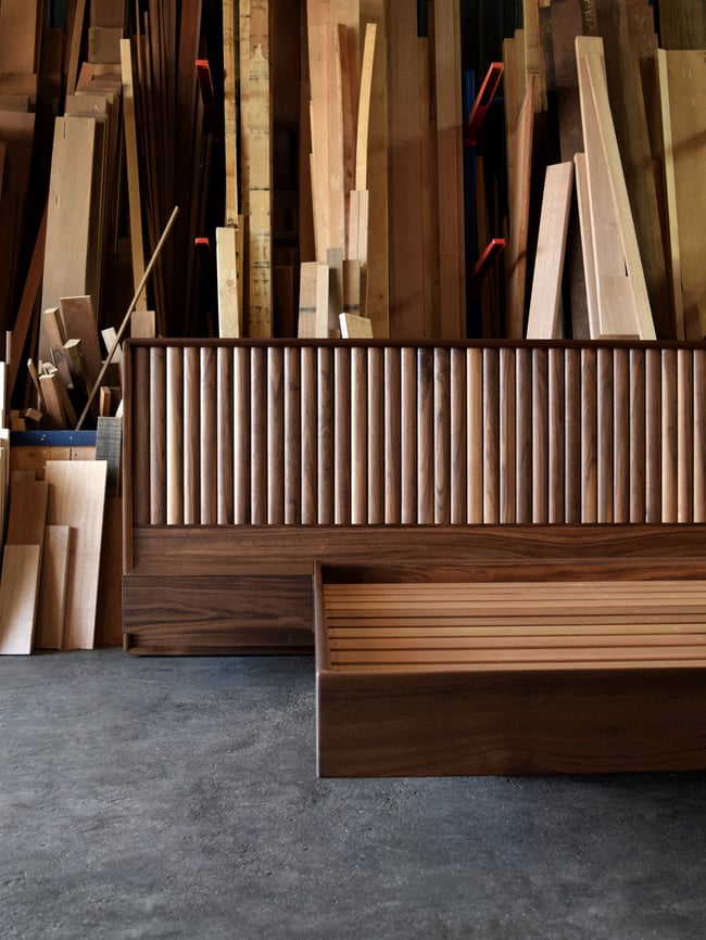 RUPERT FLOATING BED IN AMERICAN WALNUT