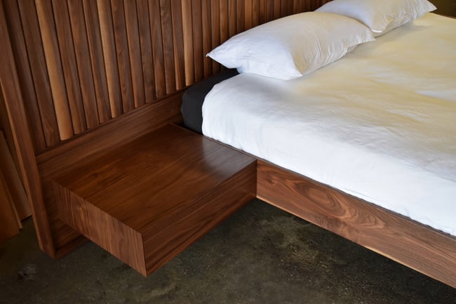 RUPERT FLOATING BED IN AMERICAN WALNUT