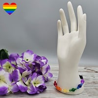 Image 1 of XL Pride Flag Bracelet 