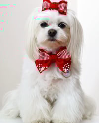 Image 2 of RUFFLE HOUNDSTOOTH HAIRBOW
