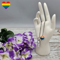Image 1 of Shiny Rainbow Bead Pendulum