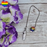 Image 3 of Shiny Rainbow Bead Pendulum